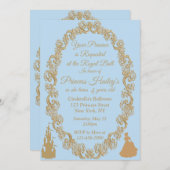 完全編集可能なシンデレラの誕生日パーティーの招待状 招待状 (正面/裏面)