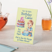 完全編集可能な子のお誕生日ケーキ 台座サイン (インサイチュ)