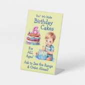 完全編集可能な子のお誕生日ケーキ 台座サイン (正面)