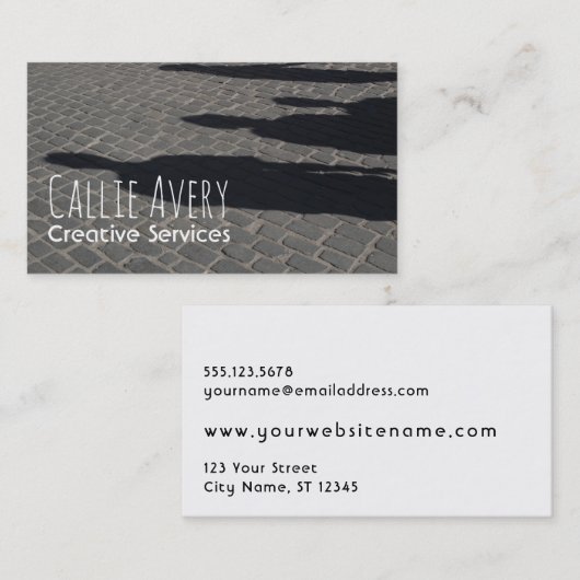 完全編集可能の、写真ベースの創造的な企業 名刺 (正面/裏面)