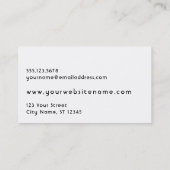 完全編集可能の、写真ベースの創造的な企業 名刺 (裏面)