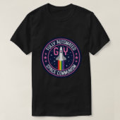 完全自動ゲイ宇宙共産主義ステッカー Tシャツ (デザイン正面)