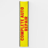 完全自動修復フ市松模様にラグ大黄 横断幕 (縦)