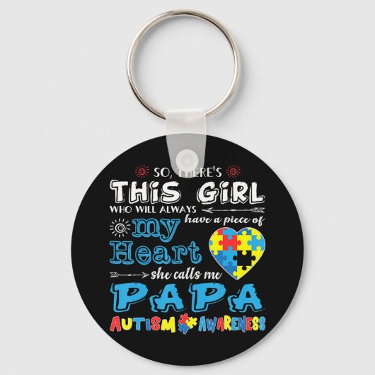 完全自閉症ギフト男性へアイディア,女性,子供 – Au キーホルダー (正面)