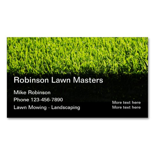 完全芝刈り名刺マグネット マグネット名刺 (正面)