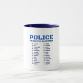 完全警察AからZアルファベット マグカップ (中央)