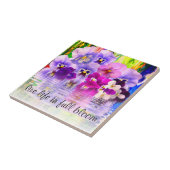 完全開花陶磁器タイルのライブ タイル (側面)