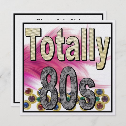 完全80年代招待状 (正面/裏面)