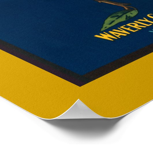 完全 – オレンジ色のクレートラベル ポスター (角)