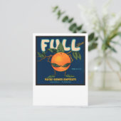 完全 – オレンジ色のクレートラベル ポストカード (スタンド正面)