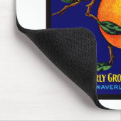 完全 – オレンジ色のクレートラベル マウスパッド (コーナー)