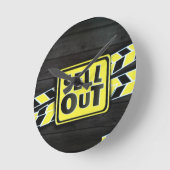 完売 アート プリント ラウンド壁時計 (傾斜)