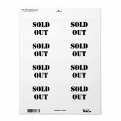 完売 ラベル (フルシート)