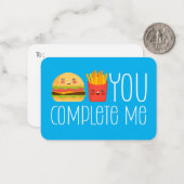 完成した私のハンバーガーは可愛いバレンタインデー ノートカード (正面/裏面インサイチュ)