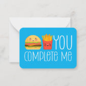 完成した私のハンバーガーは可愛いバレンタインデー ノートカード (正面)