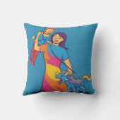 完成した私ベビーパズルママのシルエット クッション (裏面)