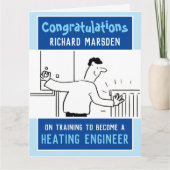 完成した配管工/暖房技術者トレーニングカード カード (正面)