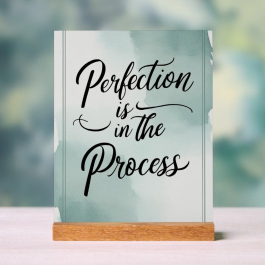 完成は過程にある アクリルサイン (ニュートラル)