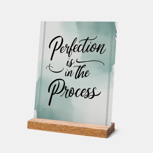 完成は過程にある アクリルサイン (傾斜)