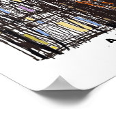 完成品のウォールアート ポスター (角)