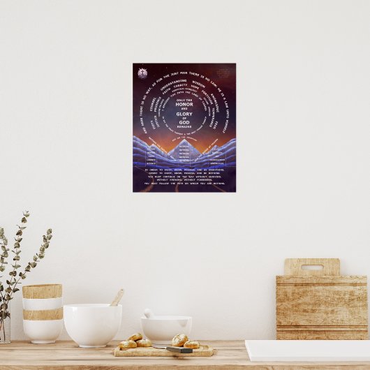 完成山- 16 x 20 ポスター (キッチン)