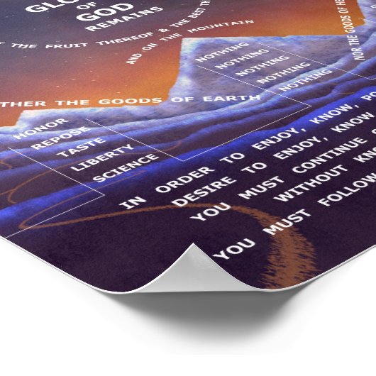 完成山- 8 x 10 ポスター (角)