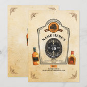 完熟したウィスキー 誕生日 50歳 60歳 男性 招待状 (正面/裏面)