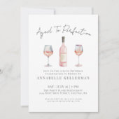 完熟したワインの誕生日パーティー 招待状 (正面)