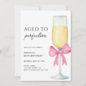 完熟したワインの60歳誕生日パーティー 招待状 (正面)