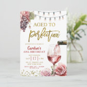 完熟したワイン 大人50歳の誕生日 招待状 (スタンド正面)