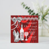 完熟した大人の赤い誕生日パーティー 招待状 (スタンド正面)