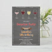 完熟にまで熟成させた黒板ワイン招待状 招待状 (スタンド正面)