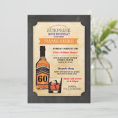 完熟のお誕生日おめでとう ワインボトル 招待状 (スタンド正面)