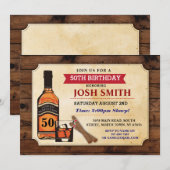 完熟のお誕生日ウィスキーとシガーの招待状 招待状 (正面/裏面)