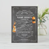 完熟のウィスキー 誕生日 60歳 男性 チョーク 招待状 (スタンド正面)