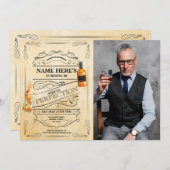 完熟のウィスキー 50歳 60歳 男性 フォト 招待状 (正面/裏面)