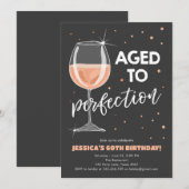 完熟のロゼワイン サプライズ バースデー 招待状 (正面/裏面)