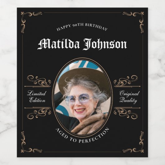 完熟クラシック90番目の誕生日ヴィンテージ ワインラベル (シングルラベル)