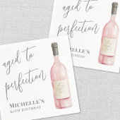 完熟シンプルしたワイン誕生日 スタンダードカクテルナプキン