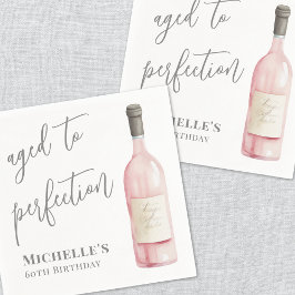 完熟シンプルしたワイン誕生日 スタンダードカクテルナプキン