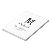 完熟モノグラムイニシャル文字 est. 19XX ノートパッド (回転)