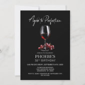 完熟レッドワイン 30歳の誕生日パーティー 招待状 (正面)