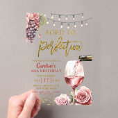 完熟ワインのように熟成した大人への50歳の誕生日 アクリル招待状 (インサイチュ (ポータブル))