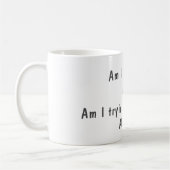 完璧おもしろいではない試し引用文 コーヒーマグカップ (左)