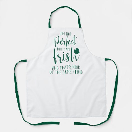 完璧ではないがアイルランド人だ |St patricks day引用文 エプロン (正面)