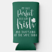 完璧ではないがアイルランド人だ |St patricks day引用文 スリム缶クーラー (裏面)