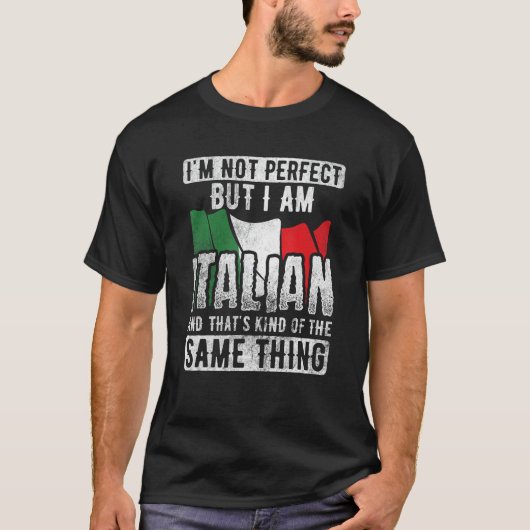 完璧ではないが同じイタリアンことイタリア国旗のイタリア Tシャツ (正面)