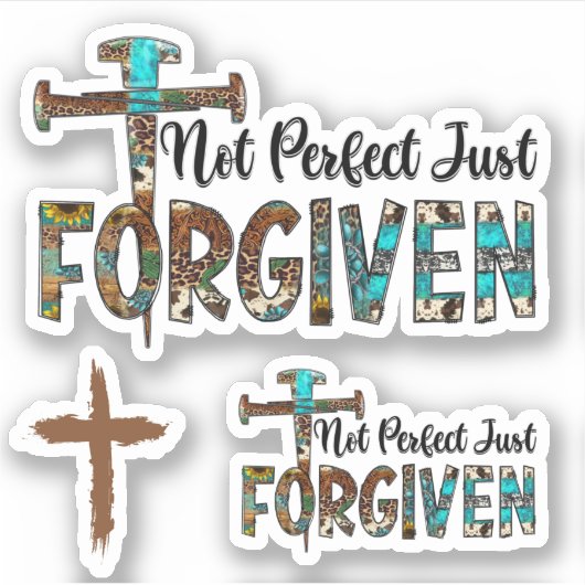 完璧ではない許された3つの爪、 ネイルクロスクリスチャン シール (正面)