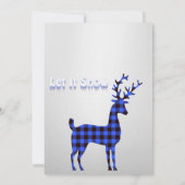 完璧でエレガントなシルバーブルーの輝きのクリスマス 招待状 (裏面)