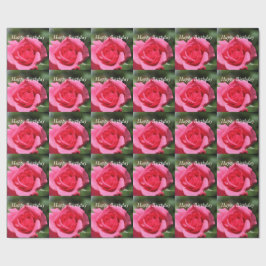 完璧で愛らしい夏の熱いピンクのバラの花の写真 ラッピングペーパー